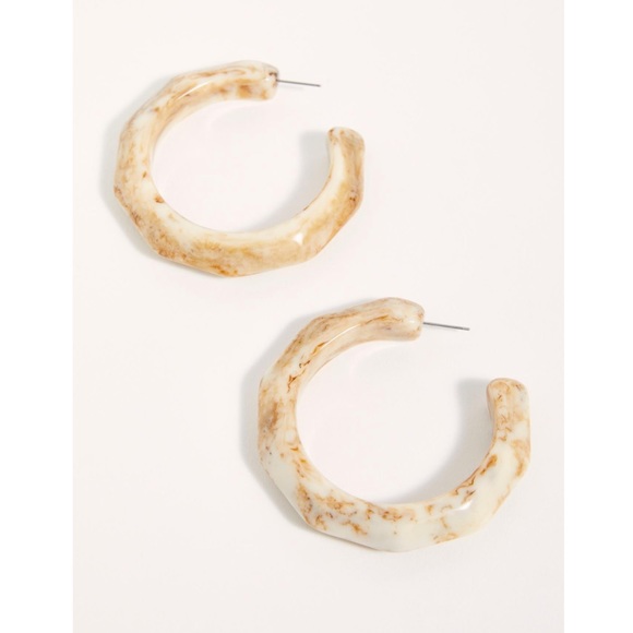 Free People Jewelry - Free People Sahara Resin Hoop Earrings NWT
